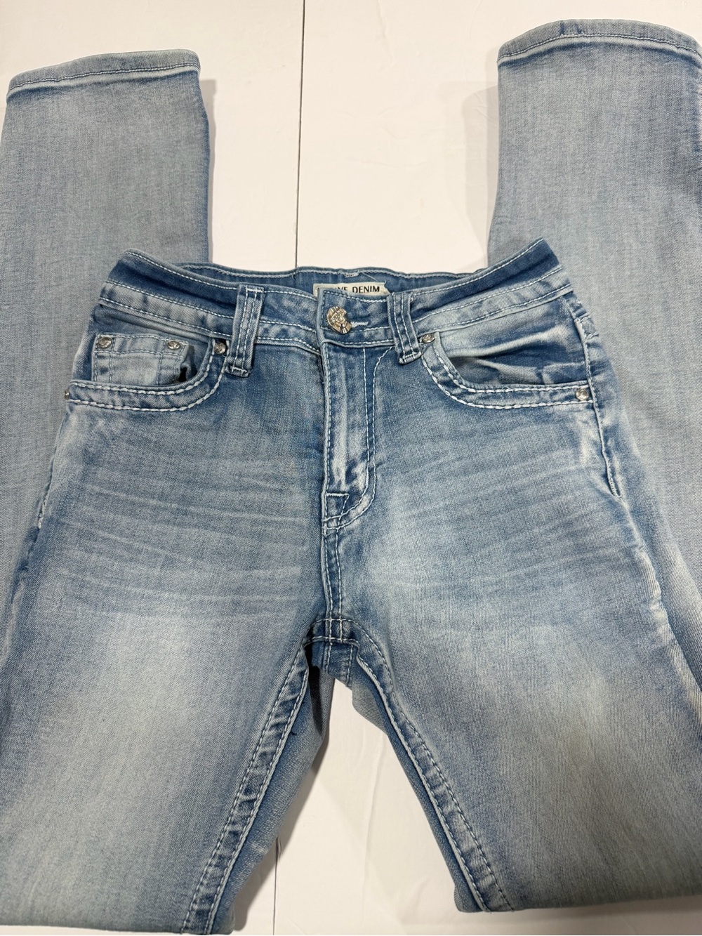Women's Slim Straight Jeans in Light Blue Denim size 1